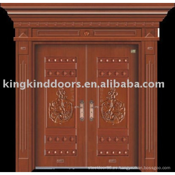de lujo puerta de cobre villa puerta exterior puerta JKD-9006